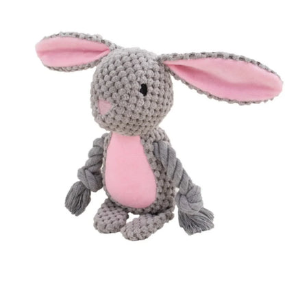 Cute Pet Push Toy Dog Self Relieving Vocalizing Elephant Fox Cat Teeth Grinding and Bite Resistant Interactive Cleaning Chew Toy