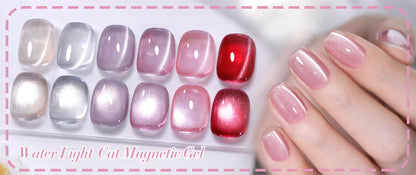 BORN PRETTY 10ml Wine Red Glitter Jelly Nude Gel Nail Polish Soak Off Translucent Color UV Light Cure for Nail Art DIY at Home