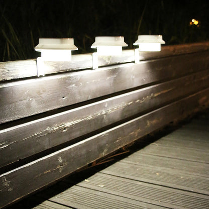 3LED Solar Power Gutter Light Waterproof Wall Lamp White Warm Fence Night Light for Garden Pathway Campin Deco LED Light Fixture