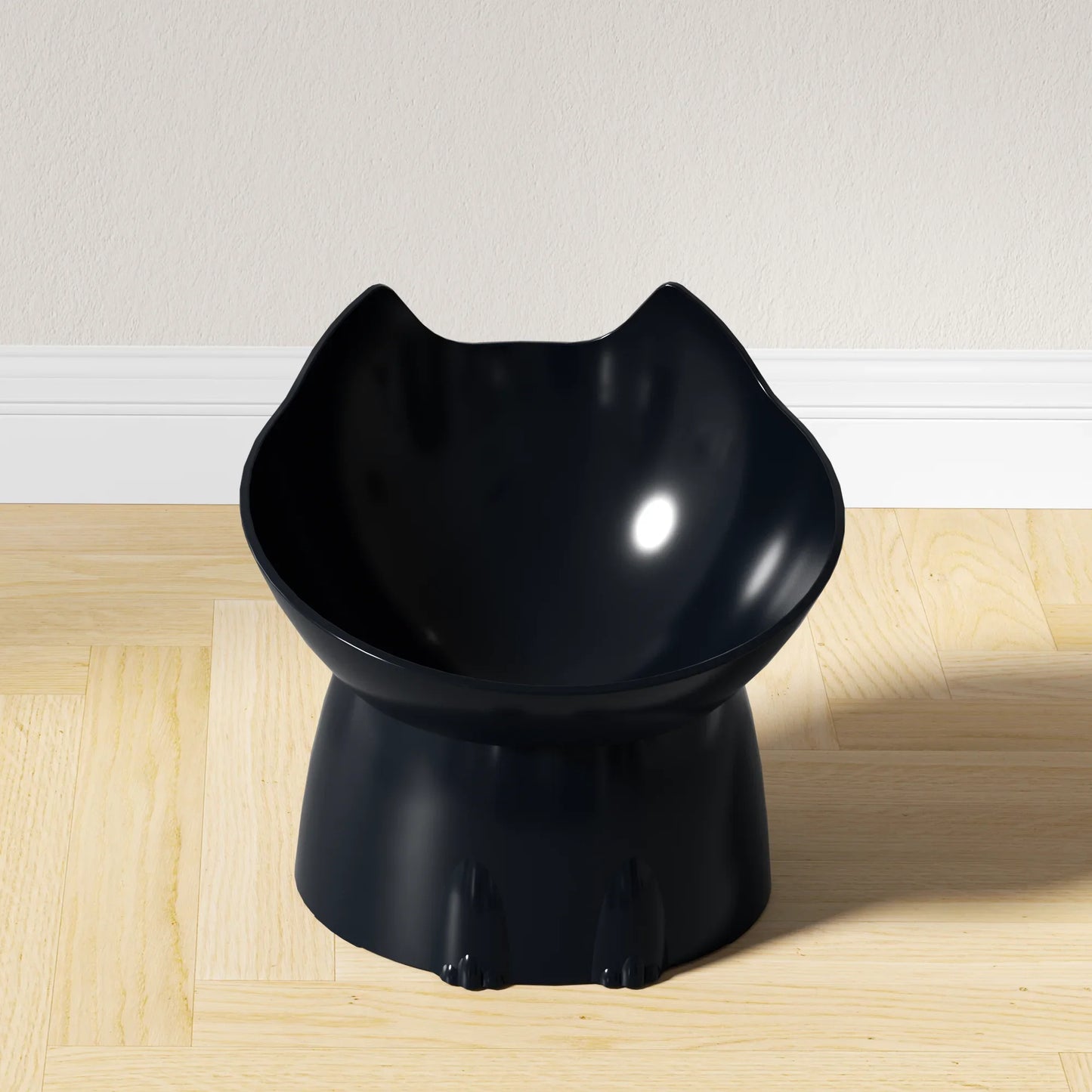 Pet Bowl Protects Cervical Vertebrae Dog Basin High-legged Cat Bowl Prevents Overturning Plastic Slanted Cat Food Bowl