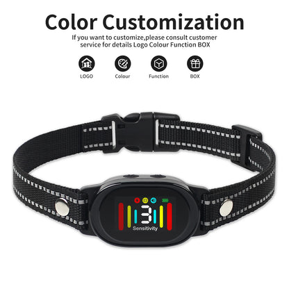 2025 Waterproof AI Intelligent Color Screen Dog Training Supplies E-shock Dog Smart Anti Bark Collar Bark Control