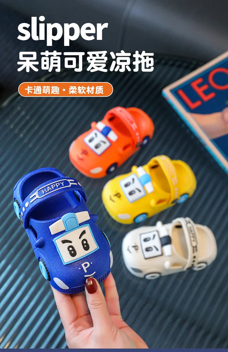 Summer New Dazzling Cool  Kid Hollow Sandals Baby Cute Cartoon Car Home Slippers Boy Breathable Antislip Beach Shoe Girl Shoe실내화