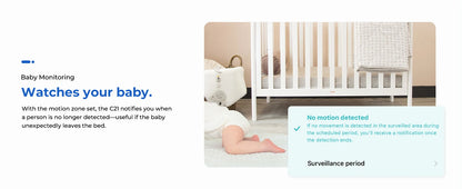 IMILAB-C21 IP Security Camera, 2.5K 360° Night Vision, Baby Monitor with App, 2-Way Audio, AI Detection, 2.4GHz WiFi