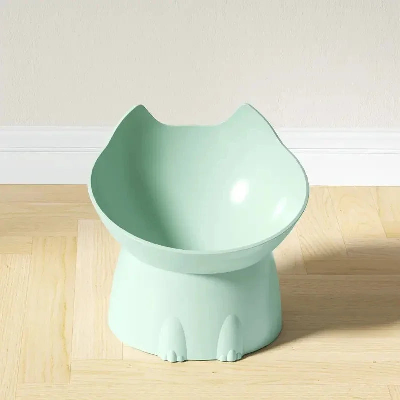 Pet Bowl Protects Cervical Vertebrae Dog Basin High-legged Cat Bowl Prevents Overturning Plastic Slanted Cat Food Bowl