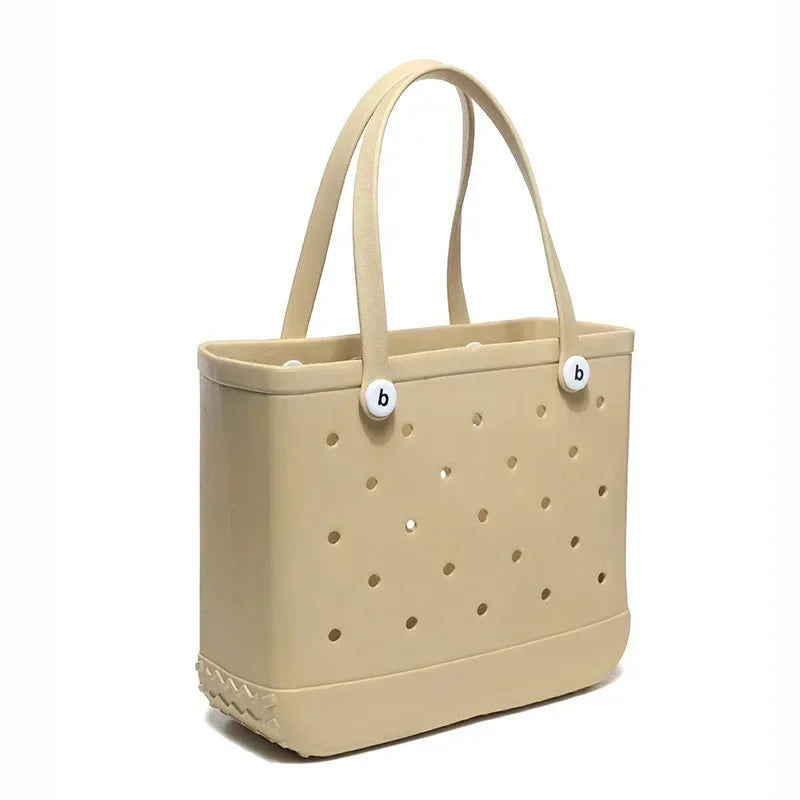 EVA Beach Jelly Bag Rubber Waterproof Shoulder Handbag Large Capacity Portable Travel Handbag Summer Pool Fashion Women Tote Bag