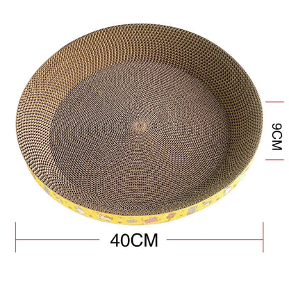 Oval Cat Scratching Board Protect Furniture Grinding Claw Toys  Corrugated Paper Wear-resistant Cat Nest Cat Accessories