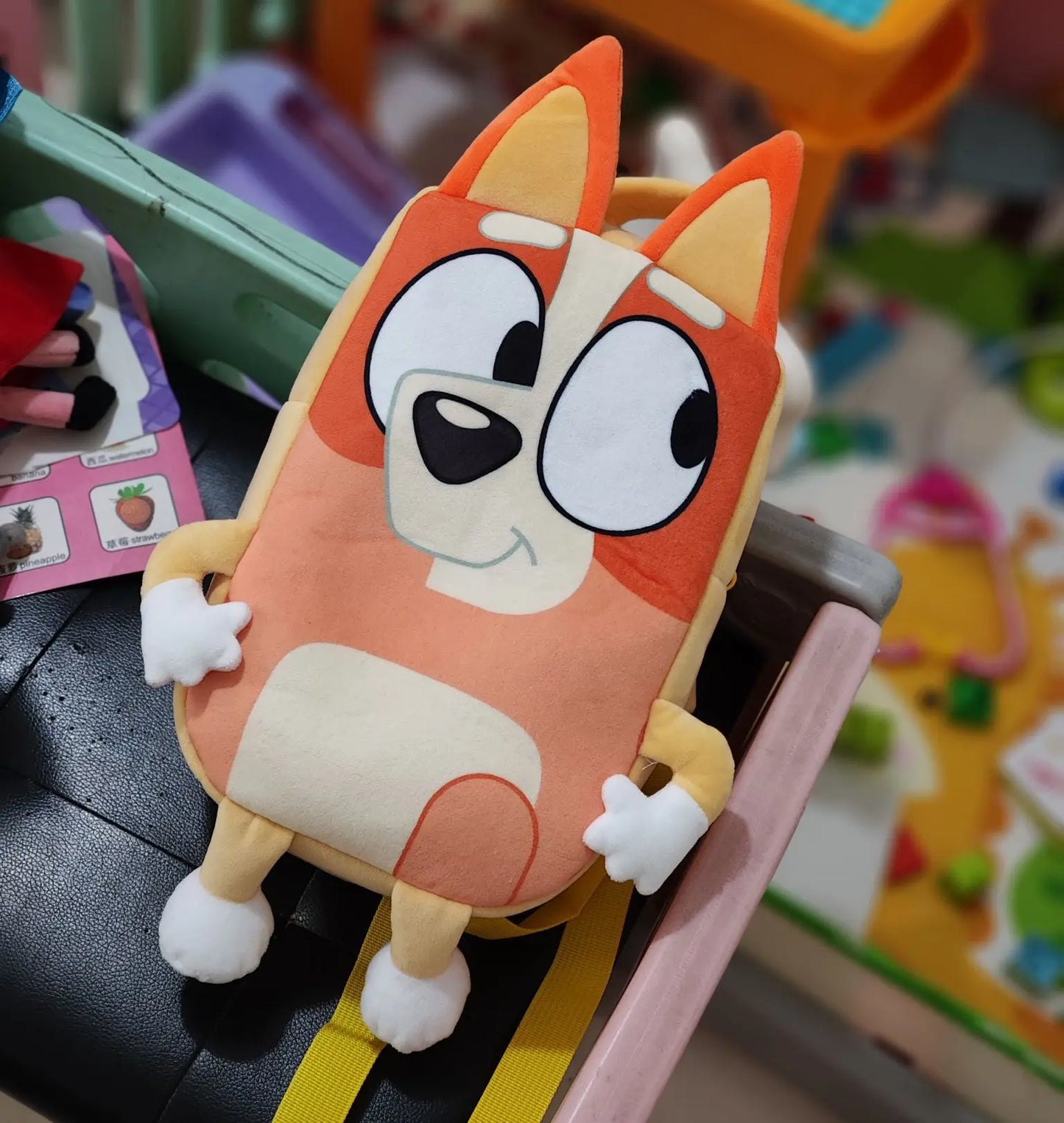 Bluey Family kawaii Kindergarten Children's Cartoon School Bag Bluebin Dog Backpack Kawaii Blue Orange Dog Backpack Children's