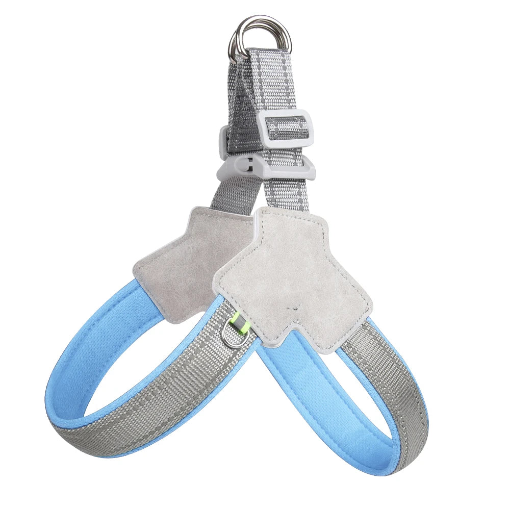 No-Pull Dog Harness Vest for Small Medium Dogs Cats Hiking Breathable Adjustable Chest Strap Bulldog Chihuahua Pet Accessories