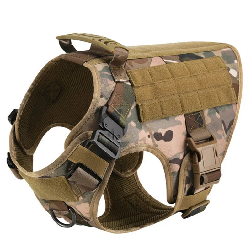 Large Dog Collar Dog Harness And Leash Set Pet Vest Tactical German Shepherd Harnesses For Small Dogs