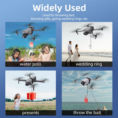 Airdrop System for DJI Avata 2/Mini 4 Pro/Air 3/Mini 3 Pro/Mavic 3 Pro/Mavic Pro Drone Thrower Fishing Life Rescue Send Gift