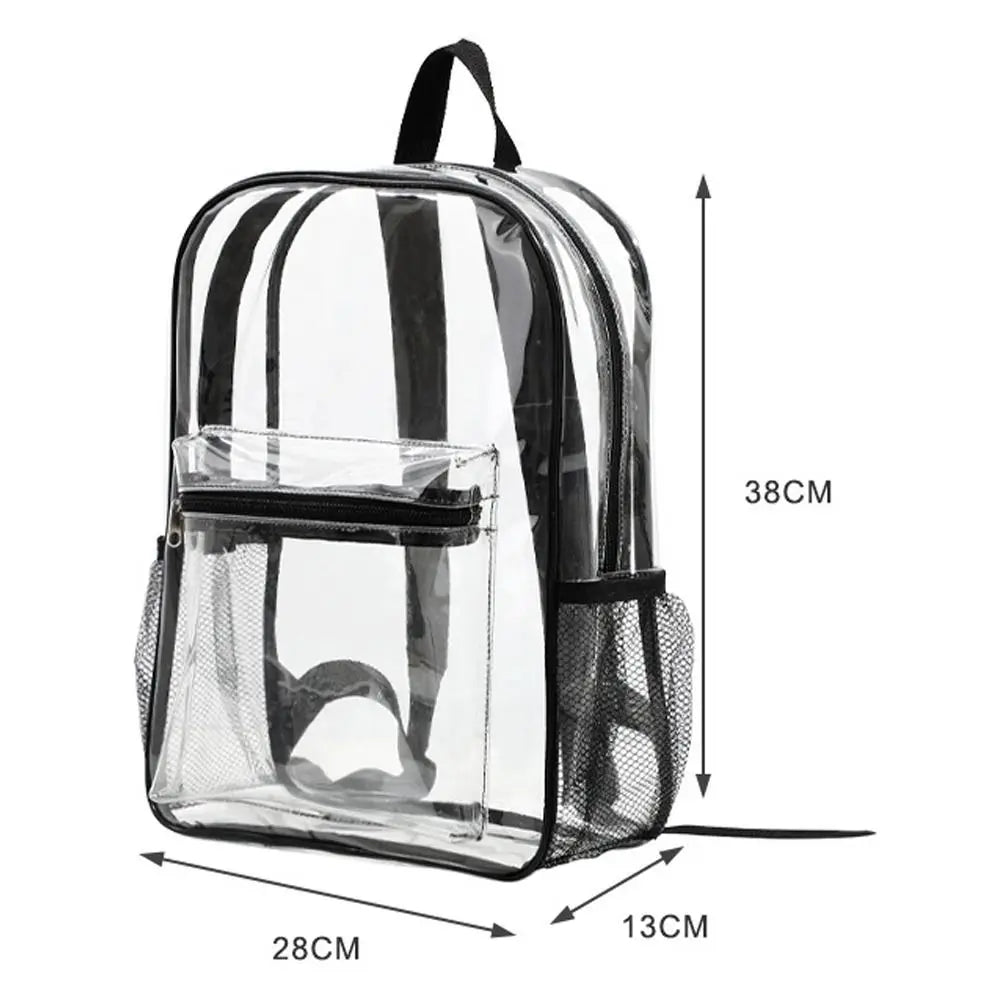 Small Clear Backpack Transparent PVC Backpack Summer Waterproof Beach Cell Phone bag for Travel School Storage Backbags
