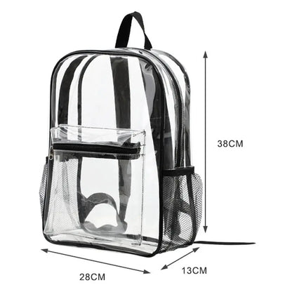 Small Clear Backpack Transparent PVC Backpack Summer Waterproof Beach Cell Phone bag for Travel School Storage Backbags