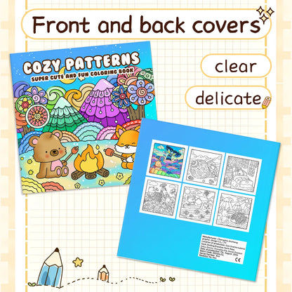 COZY PATTERNS SUPER CUTE AND FUN Coloring Book for Adults Picture Book for Educational DIY Relaxation Children Drawing Books