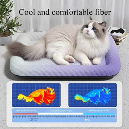 1pc Cool Pet Mat - Summer Cat and Dog Cooling Mat Washable Ice Self Cool Pad