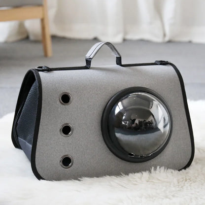Portable Pet Backpack for Outdoor Travel Foldable Transparent Cat Backpack Suitable Dogs and Cats Breathable Tote Bag for Travel