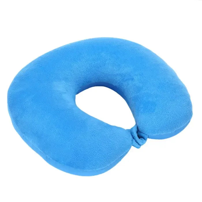Nanoparticles U Shaped Travel Pillow Neck Support Headrest Microbeads Filling Colorful Soft Cushion Flight for AirPlane Car