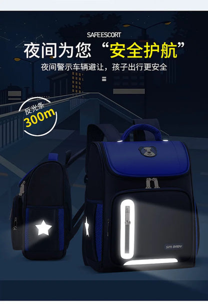 Students Simple Primary School Bags Boys 1-6 Grade Spine Protection Burden Reduction Schoolbag Girls Backpack Unisex Mochila Bag