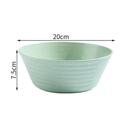 Wheat Straw Soup Bowl Microwavable Plastic Tableware Fruit Salad Bowls Cereal Ramen Pasta Dishes Dinner Plate kitchen Utensils