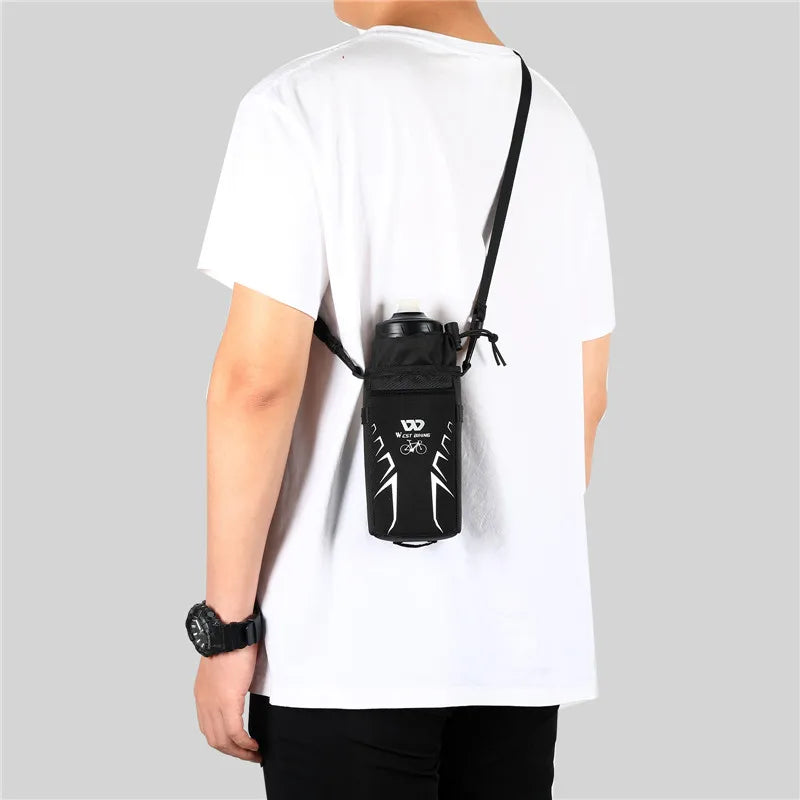 WEST BIKING Bicycle Bottle Holder Cycling Water Bottle Carrier Reflective Pouch Kettle MTB Road Bike Handlebar Bag Accessories