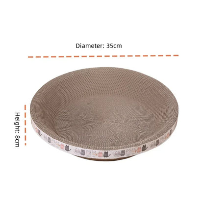 Cat Scratching Board Claw Sharpener Cat Nest No Shavings Corrugated Paper No Debris Cat Paw Basin Wear Resistant Bowl Shaped Toy