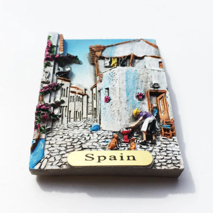 Europe Spain 3D Refrigerator Magnet Tourist Souvenirs Stickers,Home & Kitchen Decoration Fridge Magnet Message Sticker