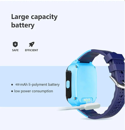 Kids Smart Watch Phone Waterproof Kids Smartwatch MP3 Music Player with 11 Games Call SOS Camera Video Alarm Recorder for 3-12 Y