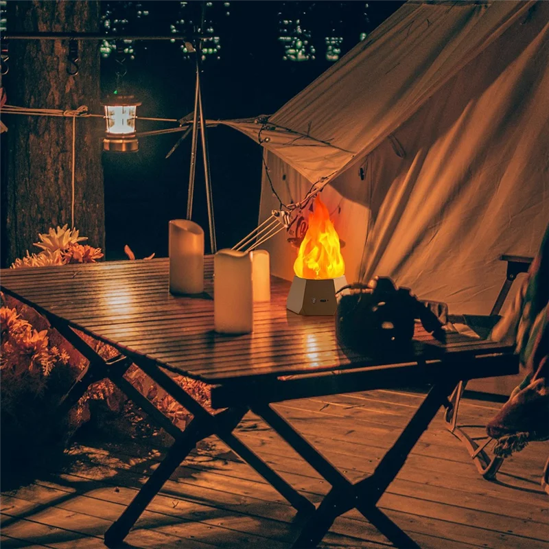 ABRE-LED Simulation Flame Lamp LED Flame Lamp Outdoor Camping Garden Landscape Decoration Lamp Dining Table Decoration