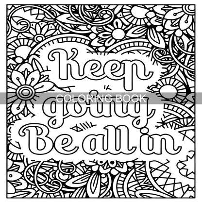 Adult Picture Book: Positive Affirmation Coloring and Doodle Art Journal - 24 Thick Pages for Creative Relaxation