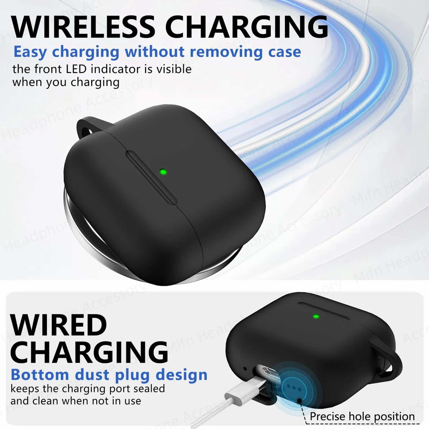 Cover for AirPods 4 Case 2024 3D Silicone Wireless Bluetooth Headphone Soft Protective Case for AirPods 4th Gen with Cleaner Kit