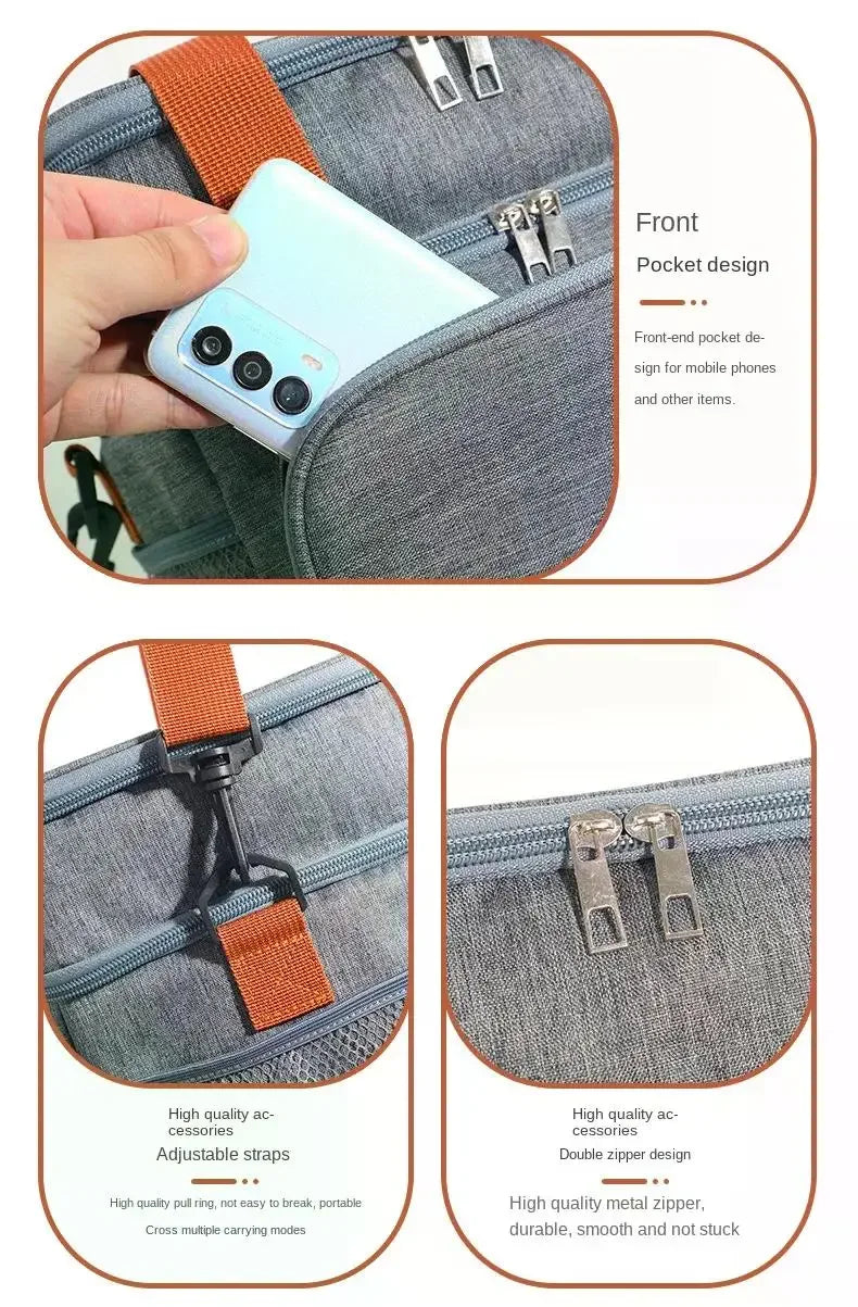 Portable Thermal Lunch Bag Picnic Food Cooler Bags Insulated Case Durable Waterproof Office Lunchbag Shoulder Strap Cooling Box