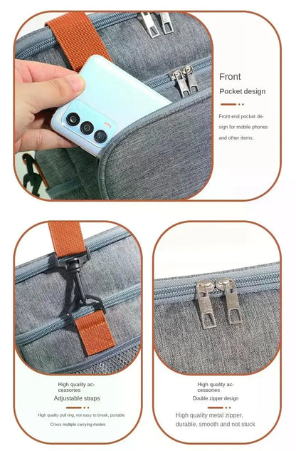 Portable Thermal Lunch Bag Picnic Food Cooler Bags Insulated Case Durable Waterproof Office Lunchbag Shoulder Strap Cooling Box