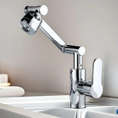 Dual Mode Universal Rotating Faucet Robotic Arm Wash Basin Kitchen Bathroom Hot and Cold Household Basin Wash Basin Sink