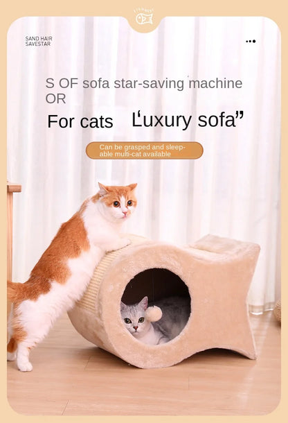 Cat Nest Warm Cat House Enclosed House All Year Round Winter Cat Sleeping Nest Pet Supplies