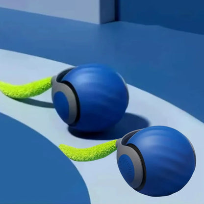 Interactive Cat Toys Ball Automatic Rolling Smart Ball with Faux Tail USB Rechargeable Electric Pet Toy for Teaser and Training