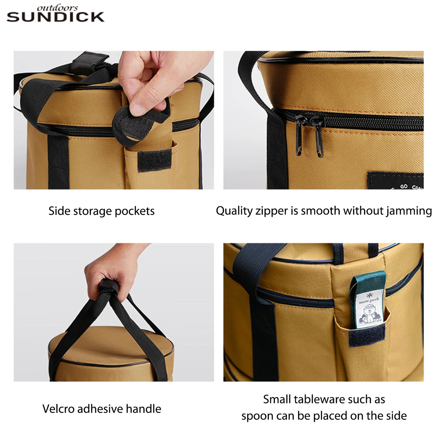 9/14L Dinnerware Organizers Oxford Cloth Pot Storage Bucket Bags Waterproof Camp Bowl Cups Container Cases Bearing 7kg Daily Use