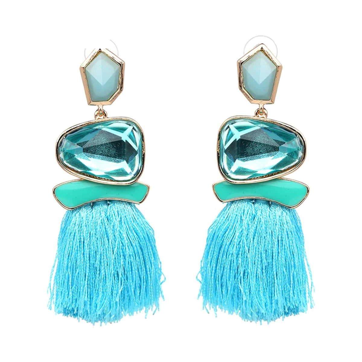 JURAN Bohemia Multicolored Tassel Earrings For Women Fashion Party Jewelry Fringe Dangle Earrings Statement Brincos 2024 Trend