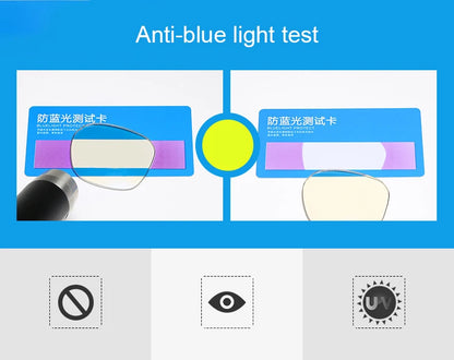 Men's Anti Blue Light Blocking Reading Glasses Cut Frameless Metal HD Lens Eyewear Women Prescription Presbyopic Glasses +400