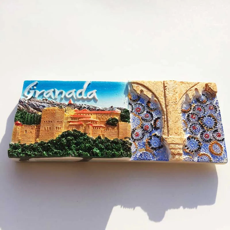 Europe Spain 3D Refrigerator Magnet Tourist Souvenirs Stickers,Home & Kitchen Decoration Fridge Magnet Message Sticker