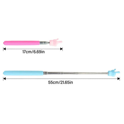 1PC Stainless Steel Teaching Tools Finger Design Whiteboard Pointer Teaching Stick Finger Reading Sticks Handheld Presenter