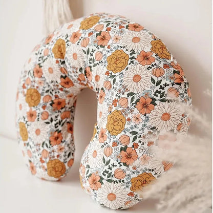 2PCS Baby Nursing Pillow Cover Printing Design Removable U Shape Breastfeeding Pillow Sleeve Ultra Soft Slipcover