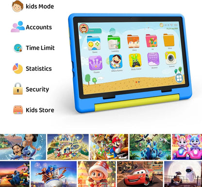 Kid Tablet 10 Inch Android 14 Octa Core 8GB RAM 64GB ROM 128GB Expandable 5000mAh WiFi Bluetooth Children's Gift Kids Software