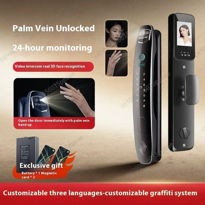 3D Face Recognition Anti-pry And Anti-crack Smart Door Lock Fully Automatic Password Fingerprint Lock Intercom Smart Door Lock
