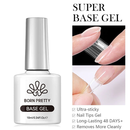BORN PRETTY 10ml Wine Red Glitter Jelly Nude Gel Nail Polish Soak Off Translucent Color UV Light Cure for Nail Art DIY at Home