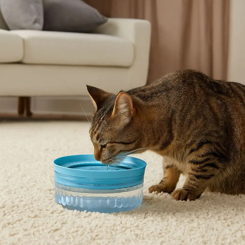 Large Capacity Pet Water Bowl Anti Splash Anti-tipping Pet Drinking Bowl Anti Wetting Mouth Detachable Automatic Dog Bowl