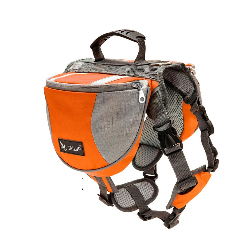 Portable dog backpack, snack bag, dog training bag, storage bag, backpack, travel bag, reflective tape backpack and back pocket