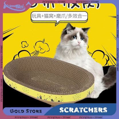 Cat Scratching Pads Round Oval Cat Scratch Pad Bowl Nest for Indoor Cats Grinding Claw Round Grinding Claw Toys Scratching Board