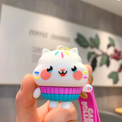 Cute Cat Keychain Anime Gabby Doll Keyring Keychains for Men Friends Key Chain Accessories Women's Bag Charms Jewelry Wholesale