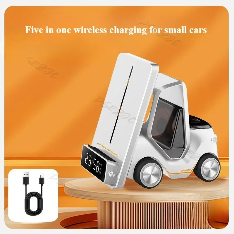 Desktop Car Wireless Charger Suitable for Mobile Phones Headphones Watches Three in One Wireless Charger