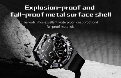 PG666 Bluetooth Call Smart Watch Men Outdoor Rugged Sport Fitness Tracker Smartwatch Heart Rate Blood Pressure Oxygen Monitor