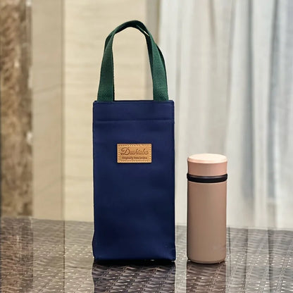 1Pc Handheld Water Bottle Holder Portable  Universal Canvas Insulated Cup Cover Cup Bag Carrying Umbrella Bag